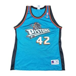 Vintage Detroit Pistons Jerry Stackhouse # 42 Champion Jersey